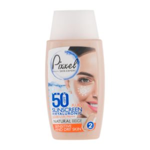 ضد آفتاب رنگی پیکسل بژ طبیعی SPF50 مناسب پوست خشک حجم 50 میل