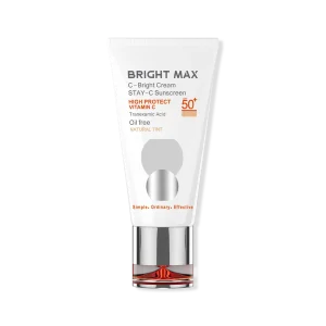 کرم ضد آفتاب رنگی برایت مکس SPF50 بژ طبیعی حاوی ویتامین C